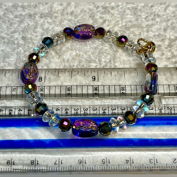 💖💜 Memory wire cuff bracelet with clasp - Picture 5 of 8